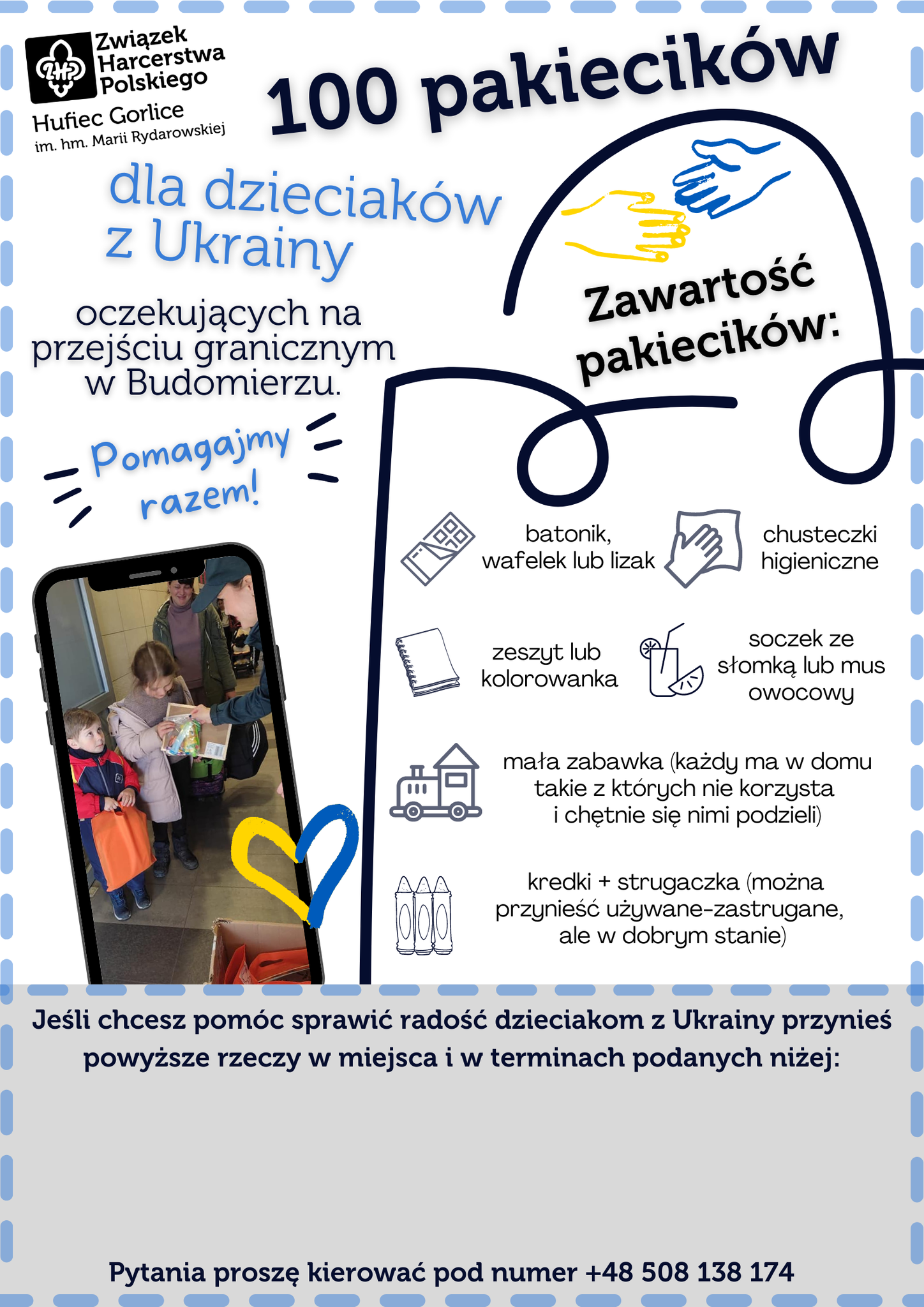 „100 pakiecików dla dzieciaków z Ukrainy”