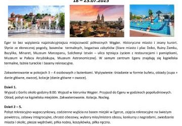 Wakacyjna kolonia w Egerze!