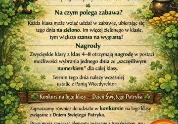 Dzień Świętego Patryka - ogłoszenie!